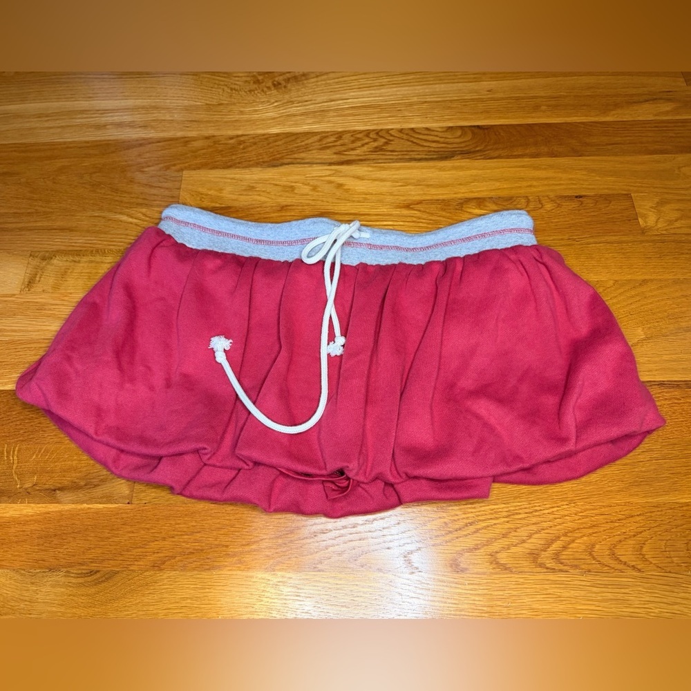 Urban Outfitters Red Lounge Skort Drawstring Elastic Waist Size L
